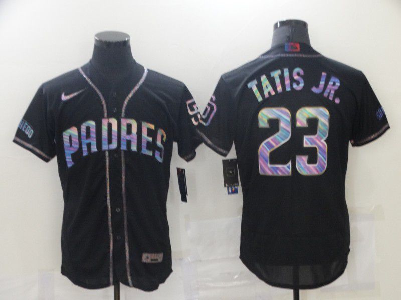 Men San Diego Padres #23 Tatis jr Black Colorful Edition Elite 2021 Nike MLB Jersey